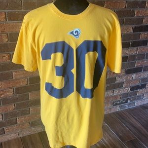 Size large gold Gurley Rams Nike dri fit T-shirt